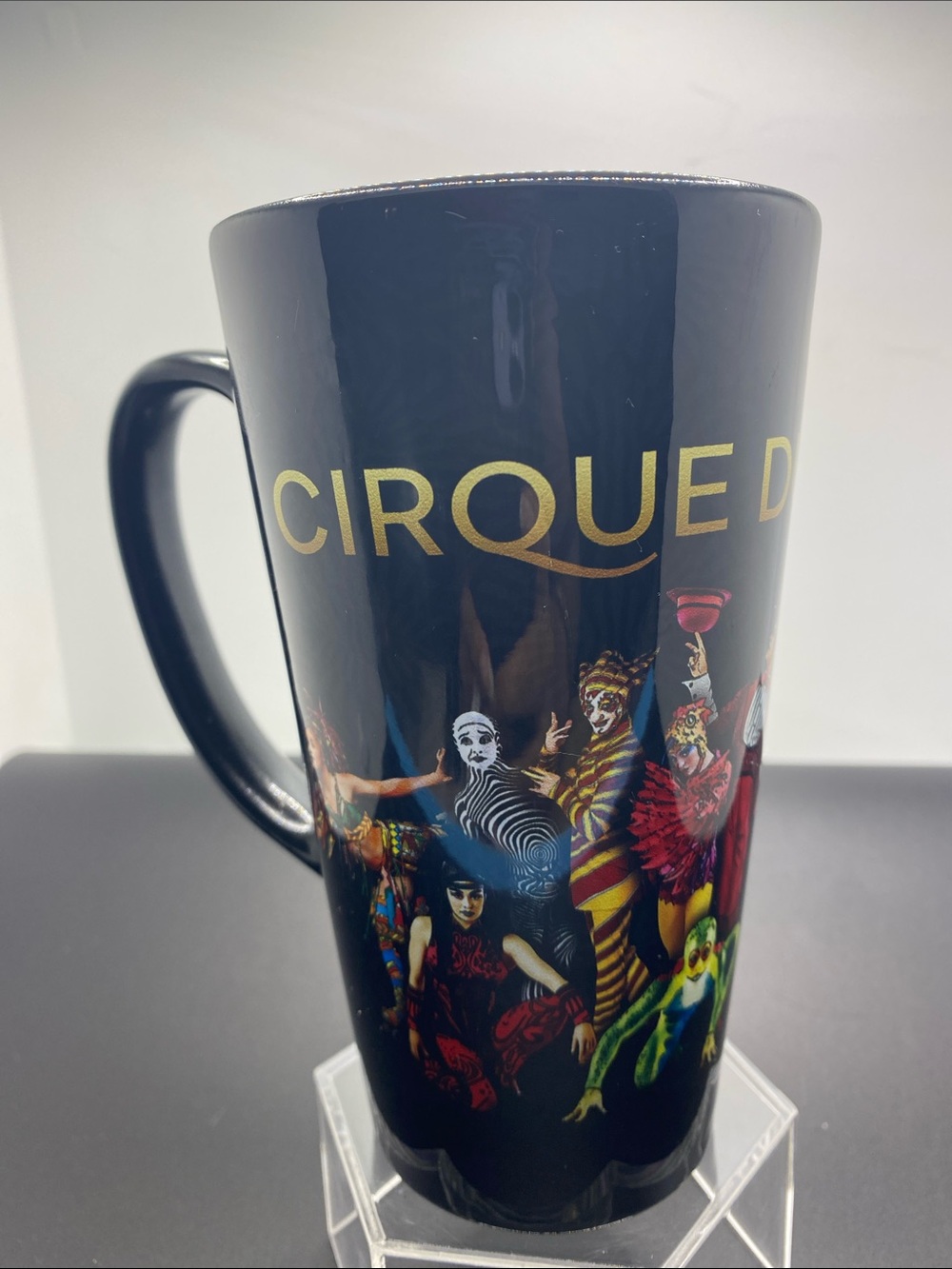 Cirque du Soleil Black Ceramic Mug with Gold Logo